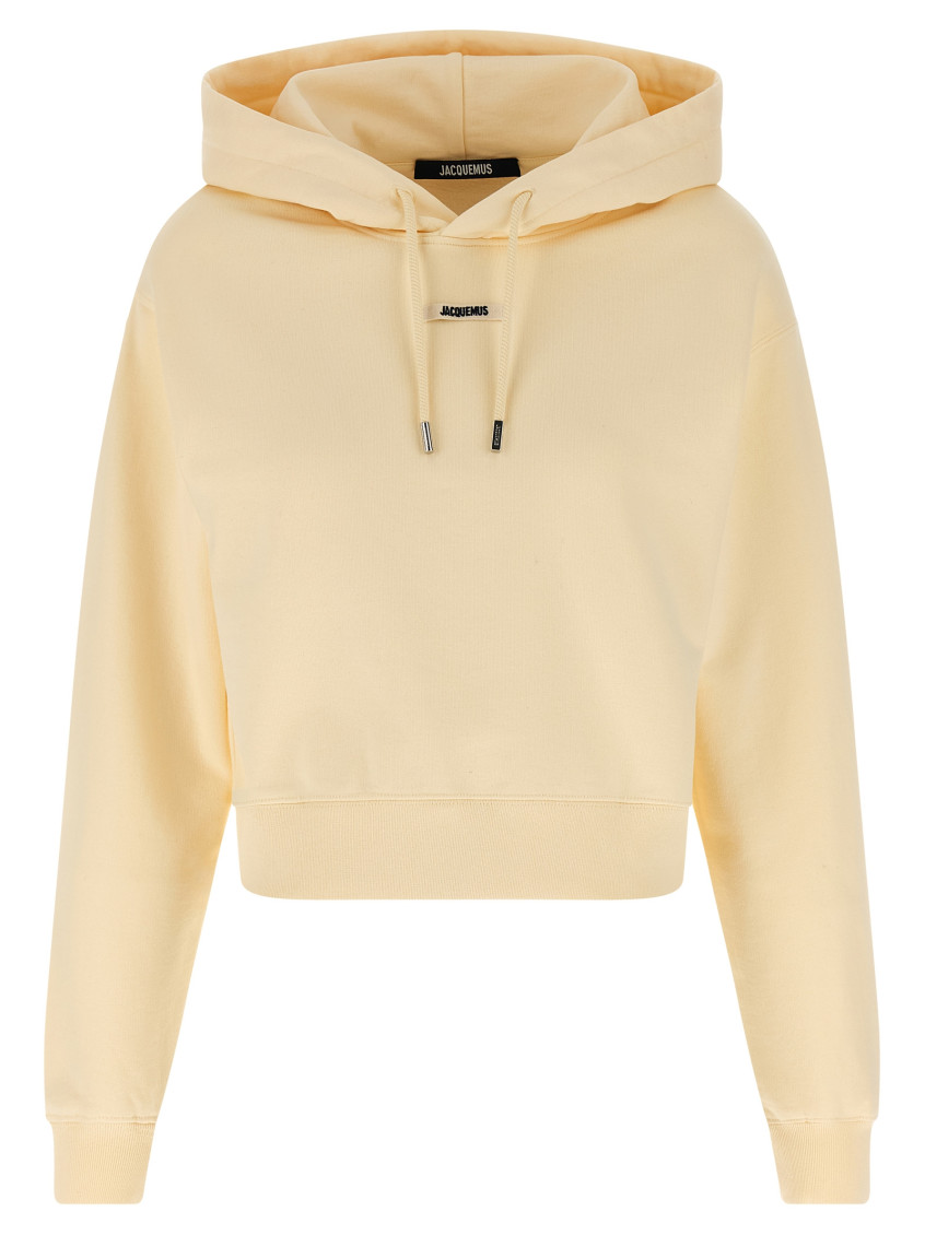 Jacquemus Light Gros Grain Hooded Sweatshirt In Neutral