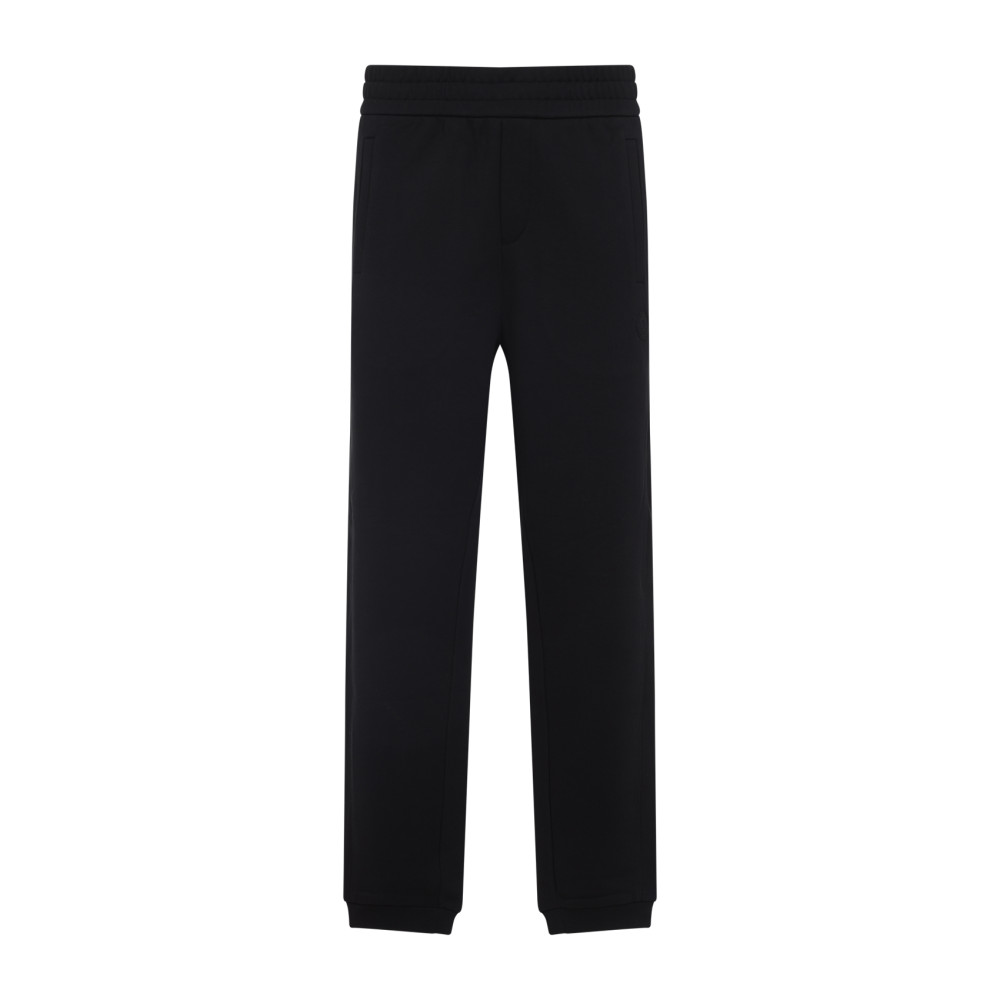 Moncler Comfortable Cotton Trousers In Black