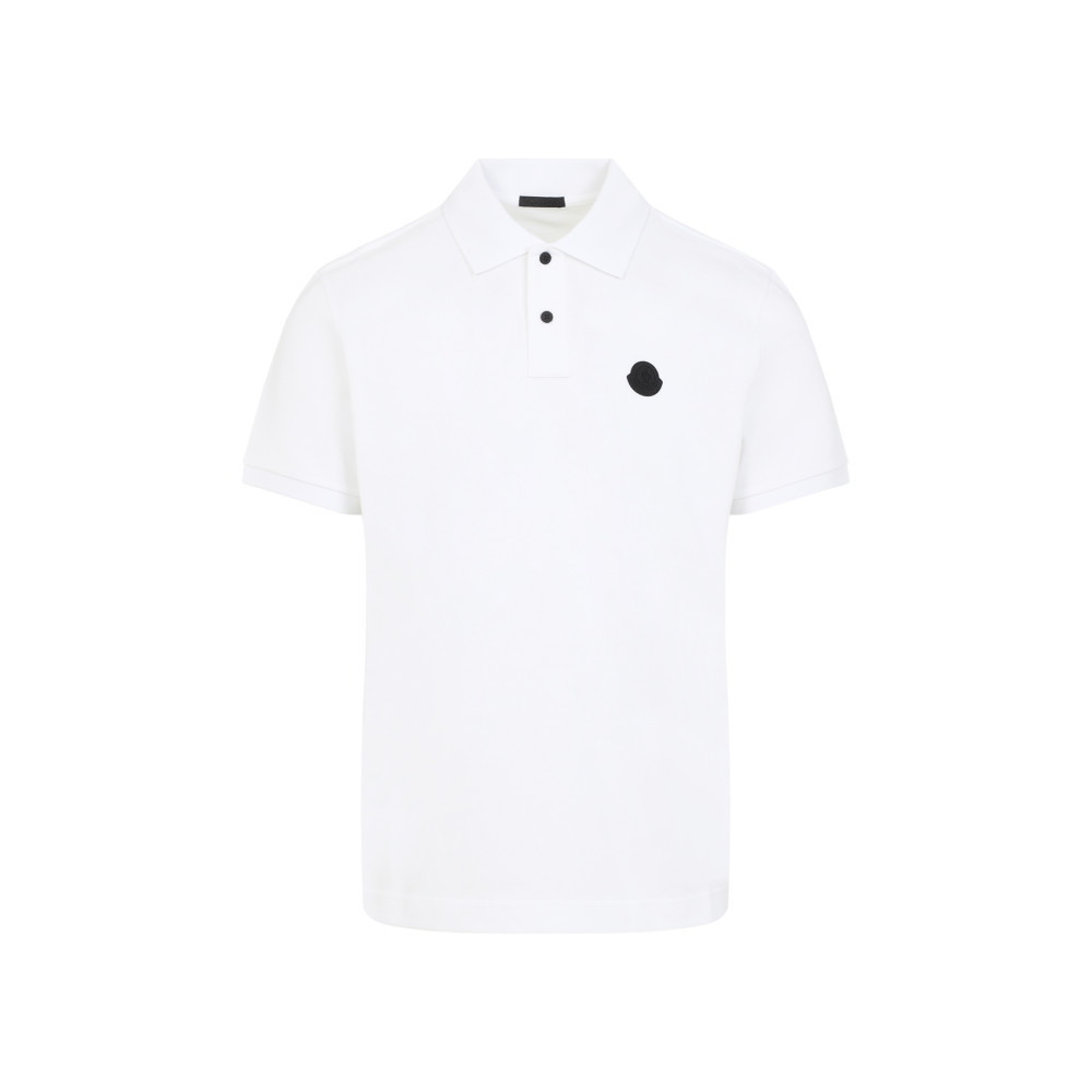 Moncler Classic Cotton Polo T-shirt In White