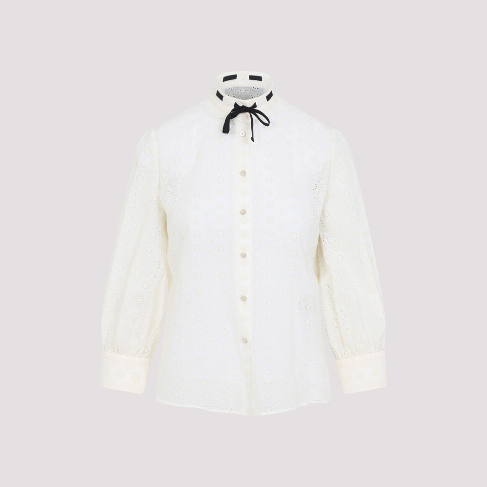 Valentino White Cotton Shirt In White