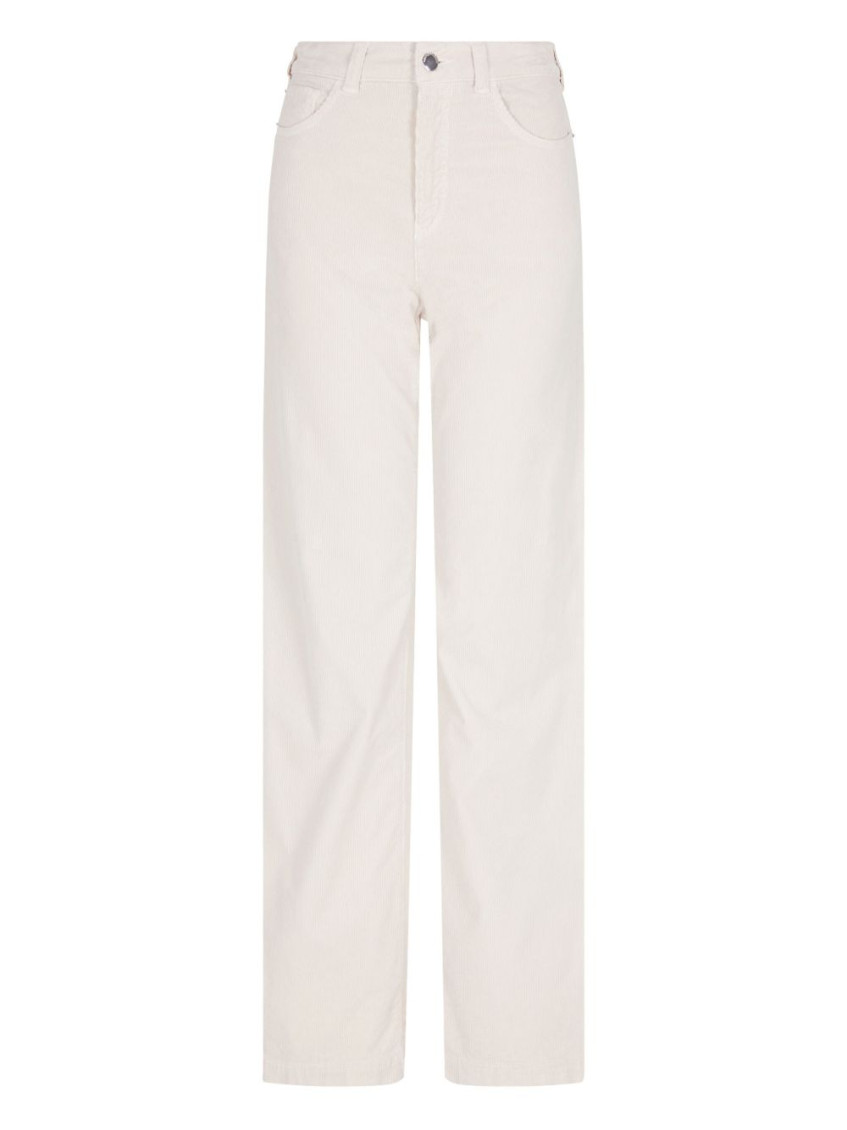Emporio Armani Mid-rise Wide-leg Denim Jeans With Belt Loops In Neutral