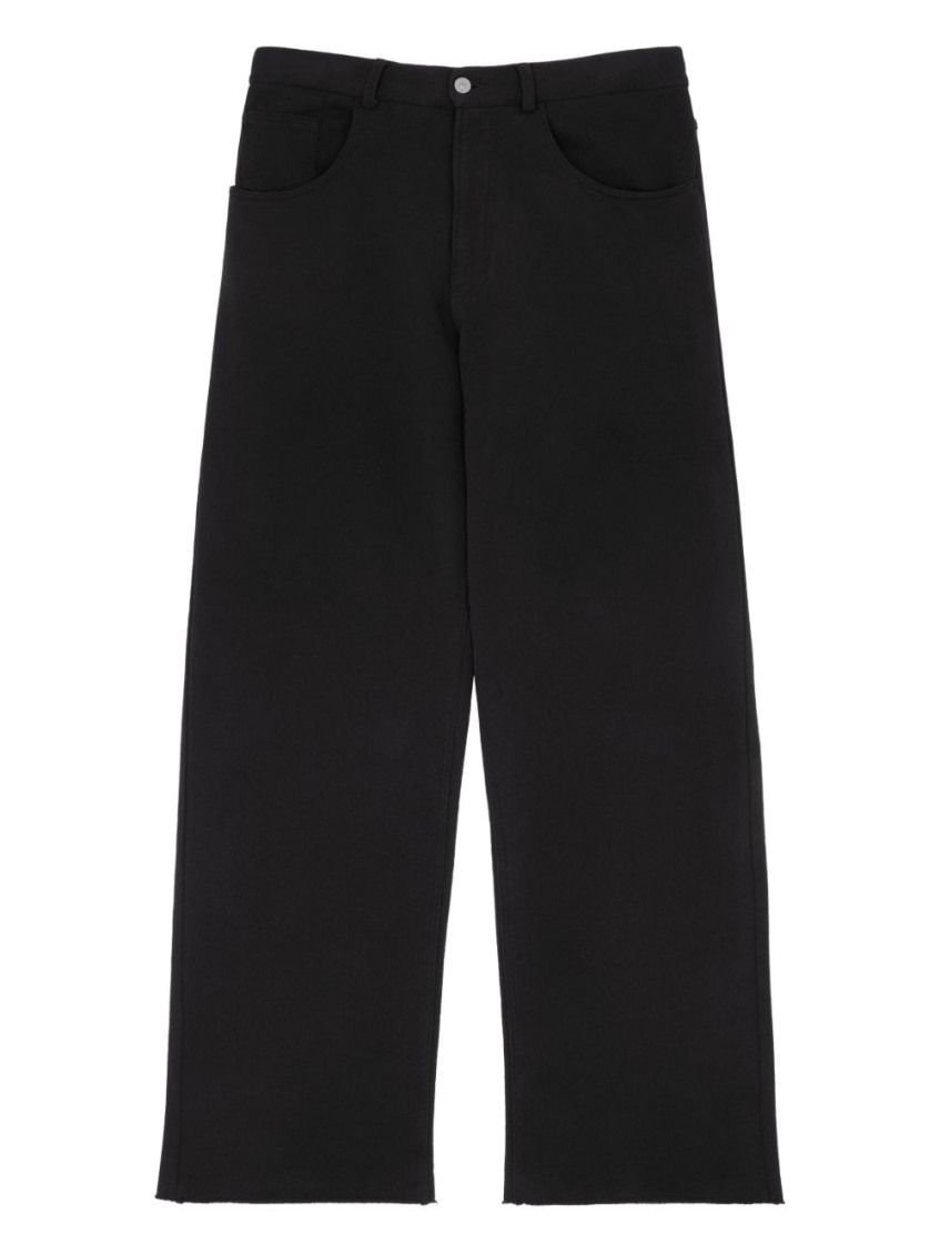 Mm6 Maison Margiela Black Wide Leg Jeans In Black