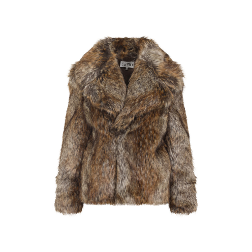 Mm6 Maison Margiela Acrylic Jacket Synthetic Fur In Multi