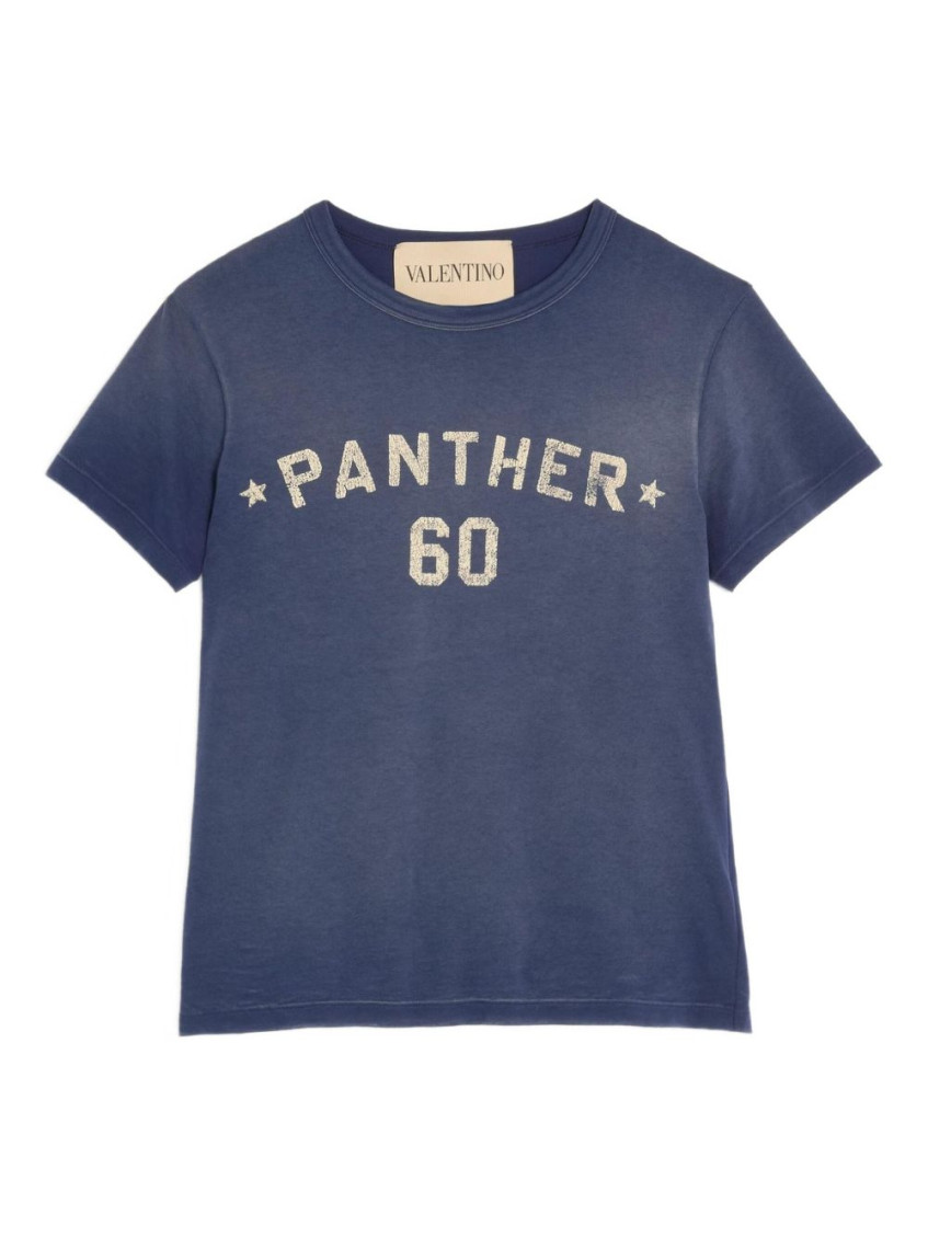 Valentino Garavani Blue Cotton T-shirt In Blue