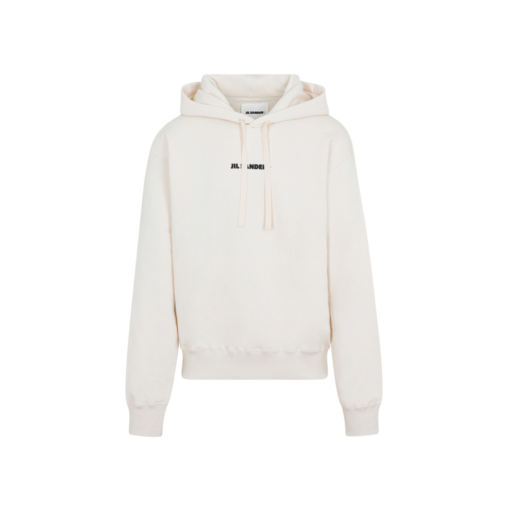 パーカー・フーディ Jil Sander Organic Cotton Hoodie With Contrasting Logo Jil Sander Organic Cotton Hoodie With Contrasting Logo In