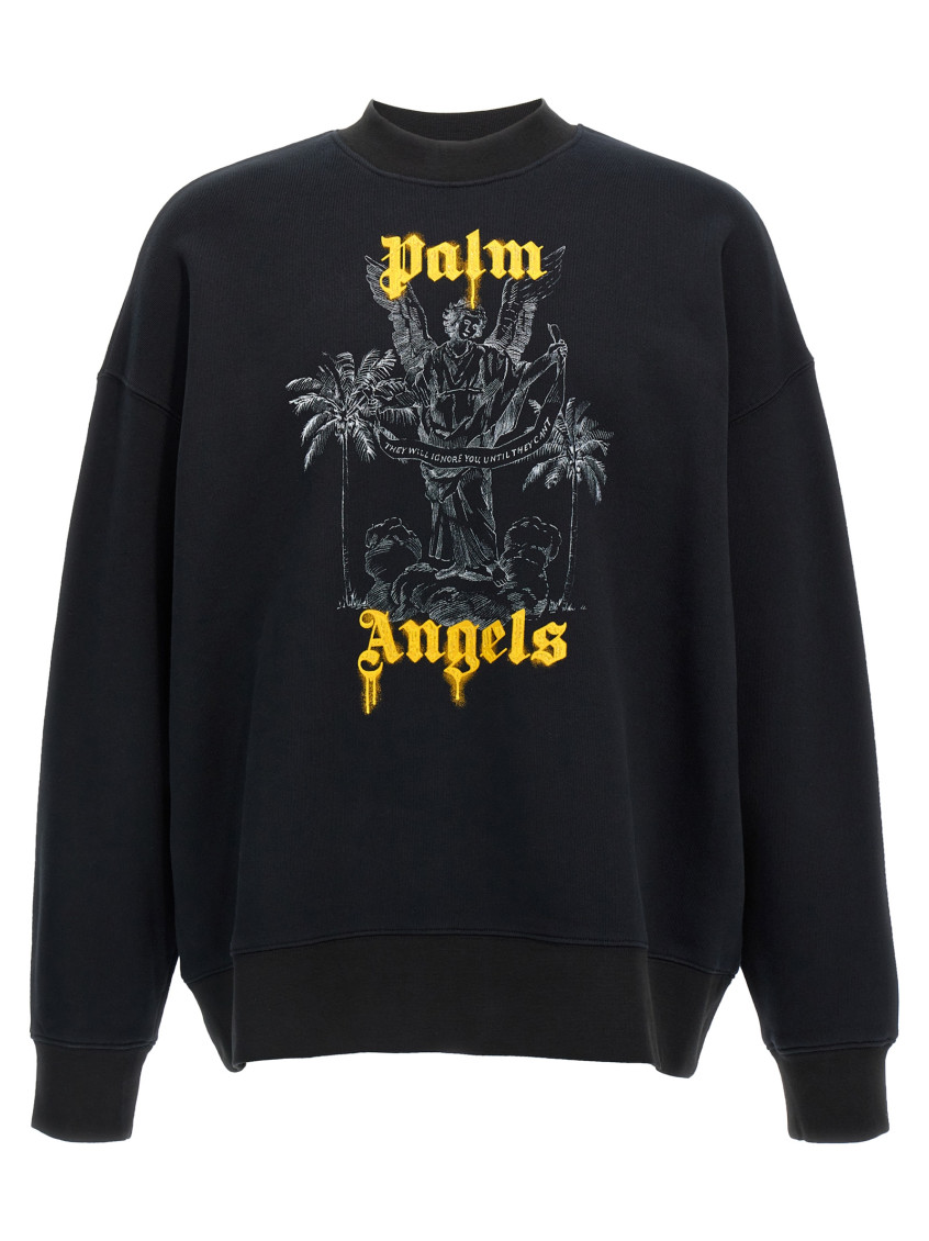 Shop Palm Angels Black Palms Pencil Sweatshirt