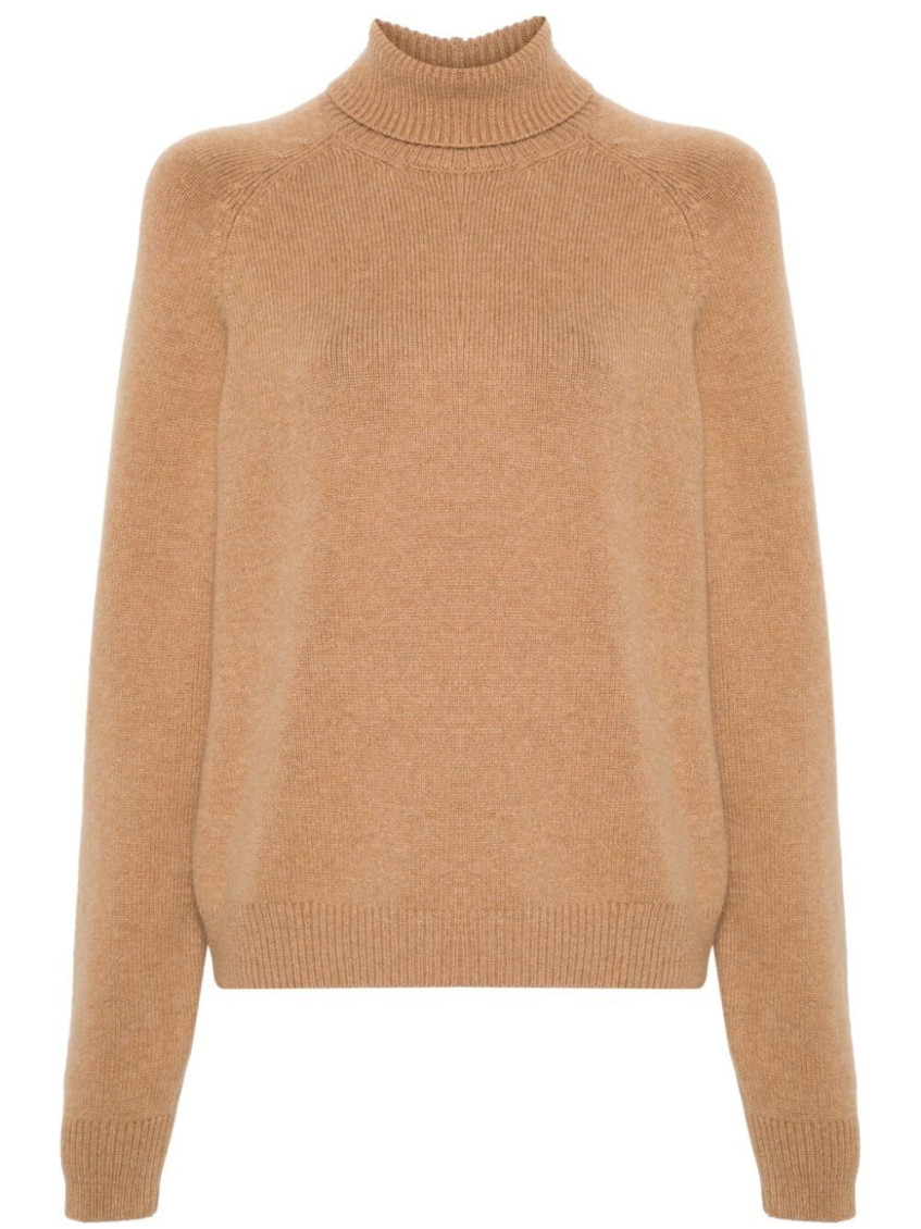 Shop Fendi Light Brown High Neck Pullover