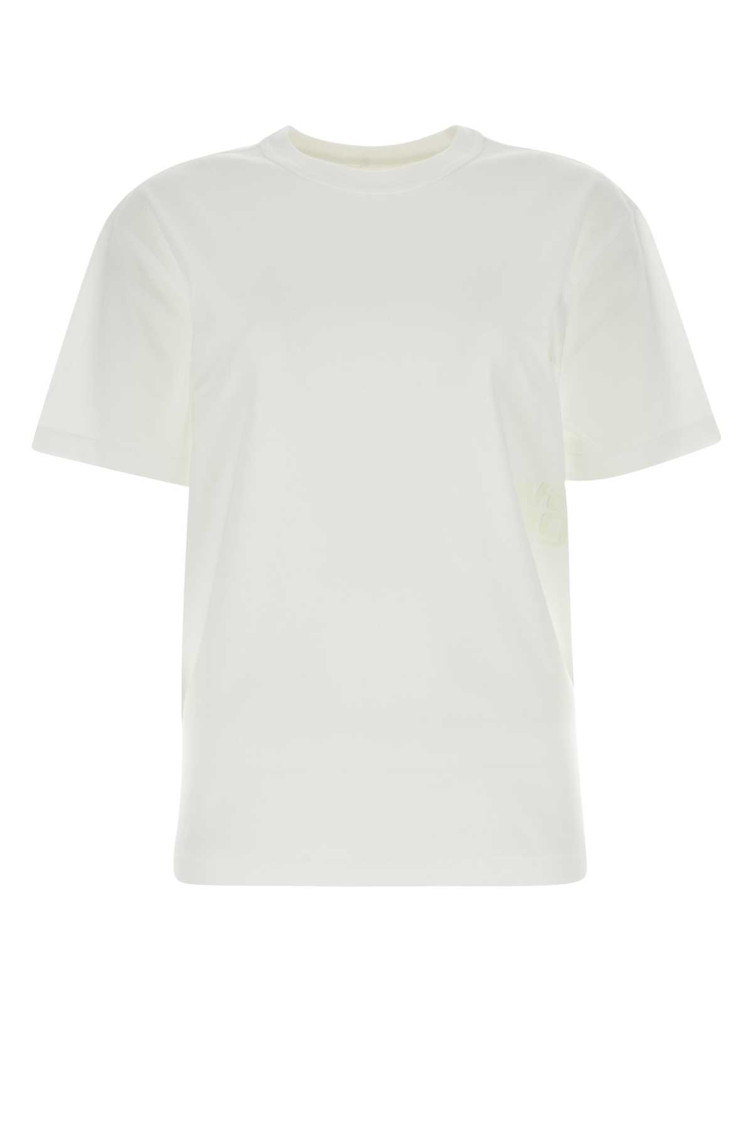 Alexander Wang Rubberised Logo Cotton T-shirt In White