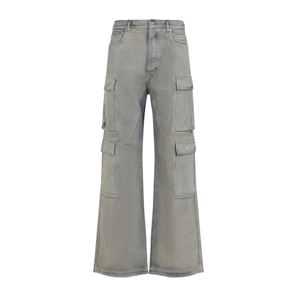 Rick Owens Drkshdw Double Cargo Jeans In Gray