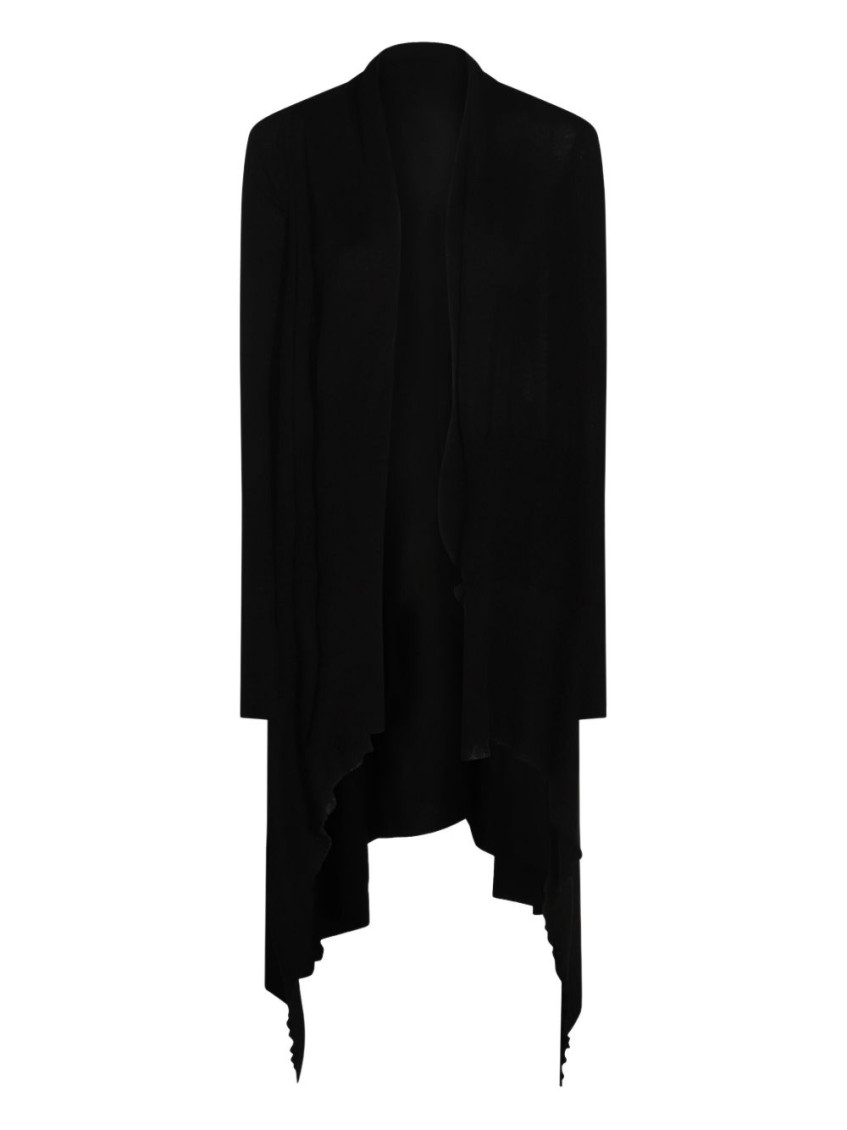 Rick Owens Black Knitted Long Cardigan