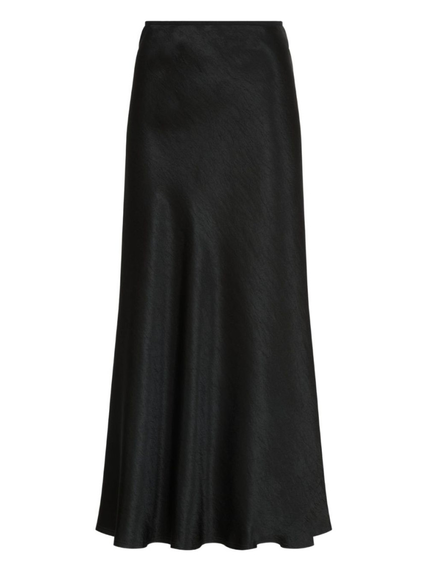 Maison Margiela Midi-length Flared Hem Skirt In Acetate In Black