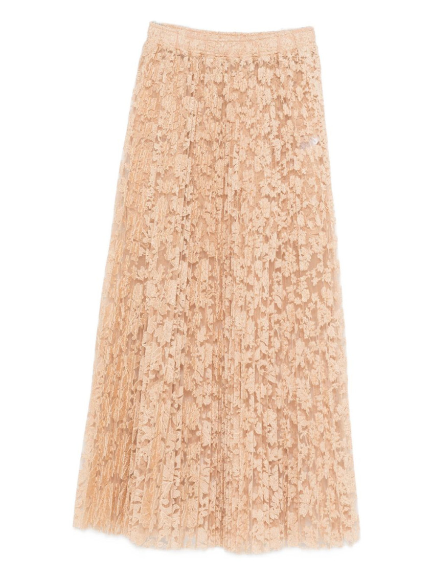 Ermanno Scervino Beige Elegance In Skirt In Nude