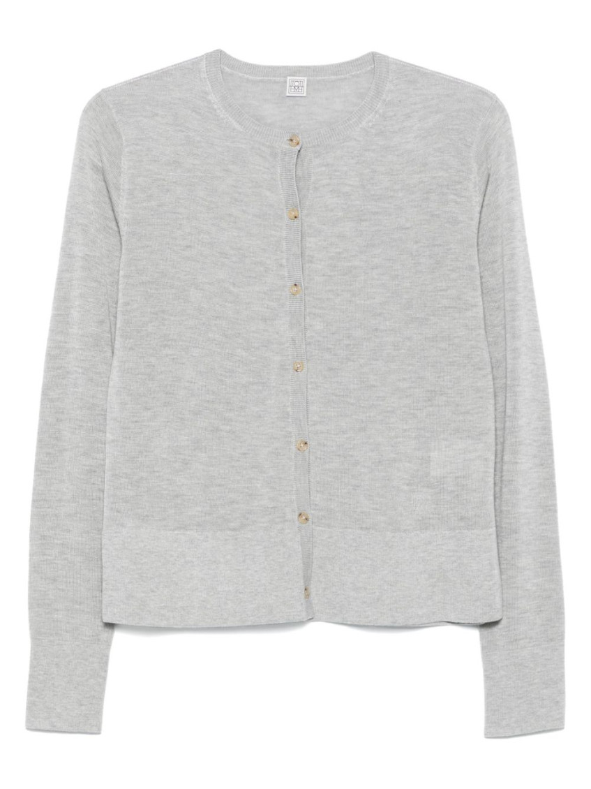 Totême Cardigan Toteme Woman Color Grey In Gray