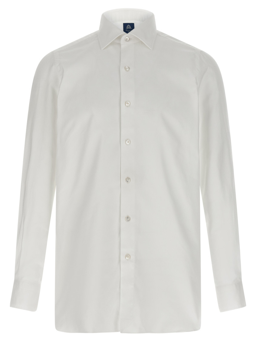 Finamore 1925 White Napoli Solid Shirt