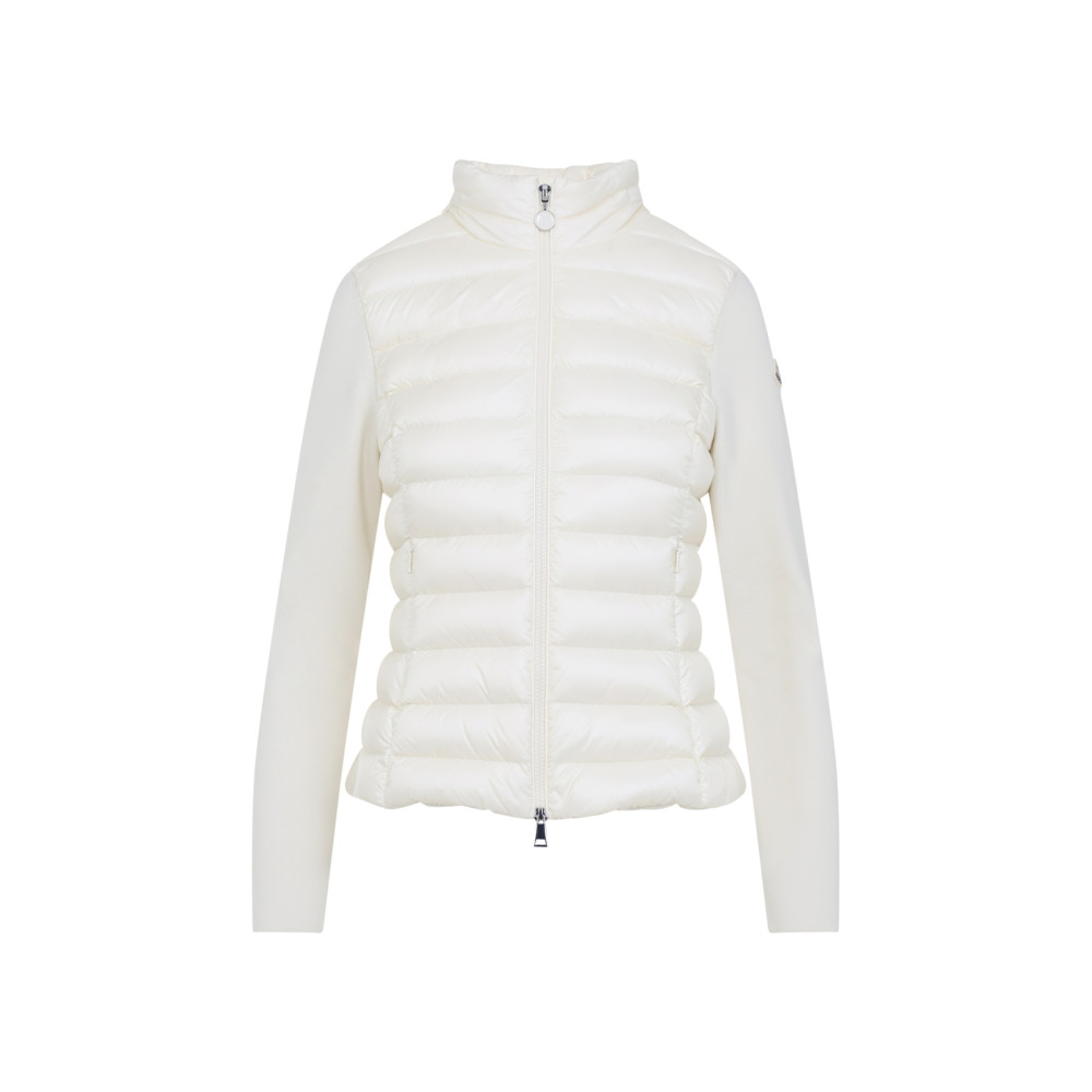 Moncler White Down-filled Cardigan