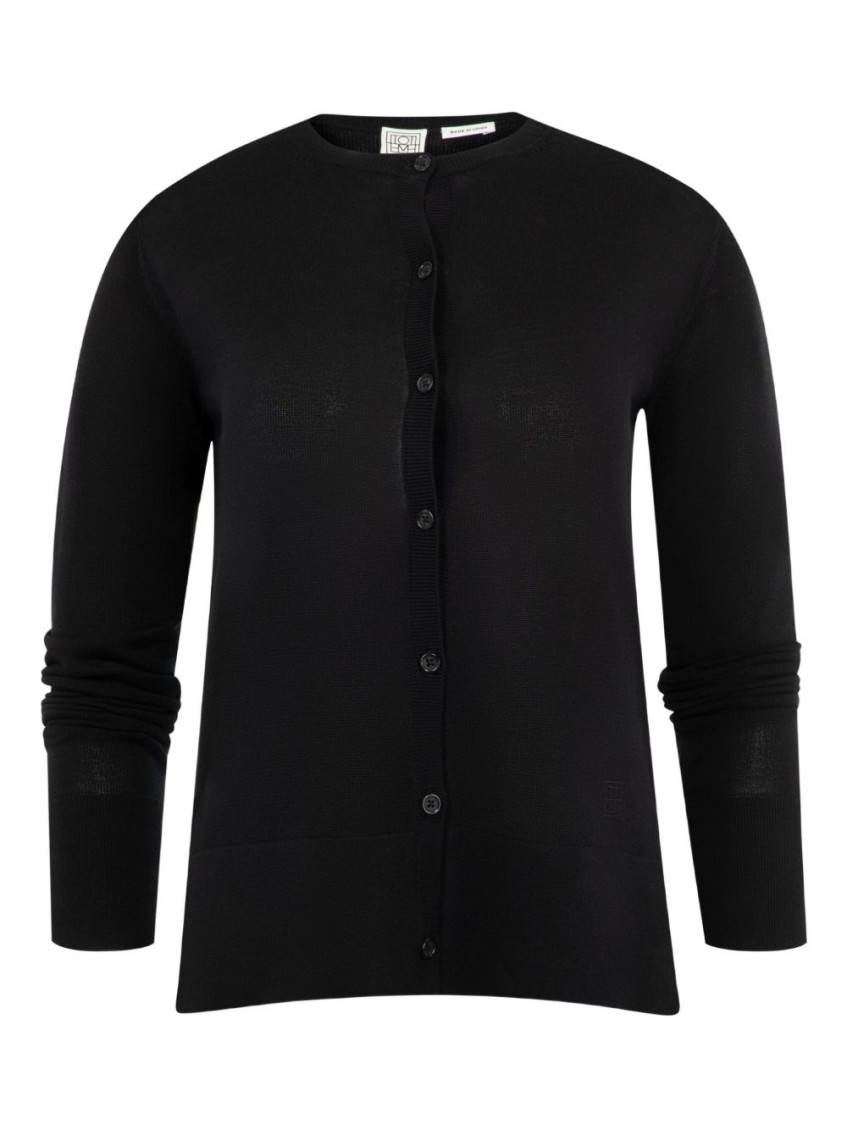 Totême Toteme Women Crewneck Cardigan In Black