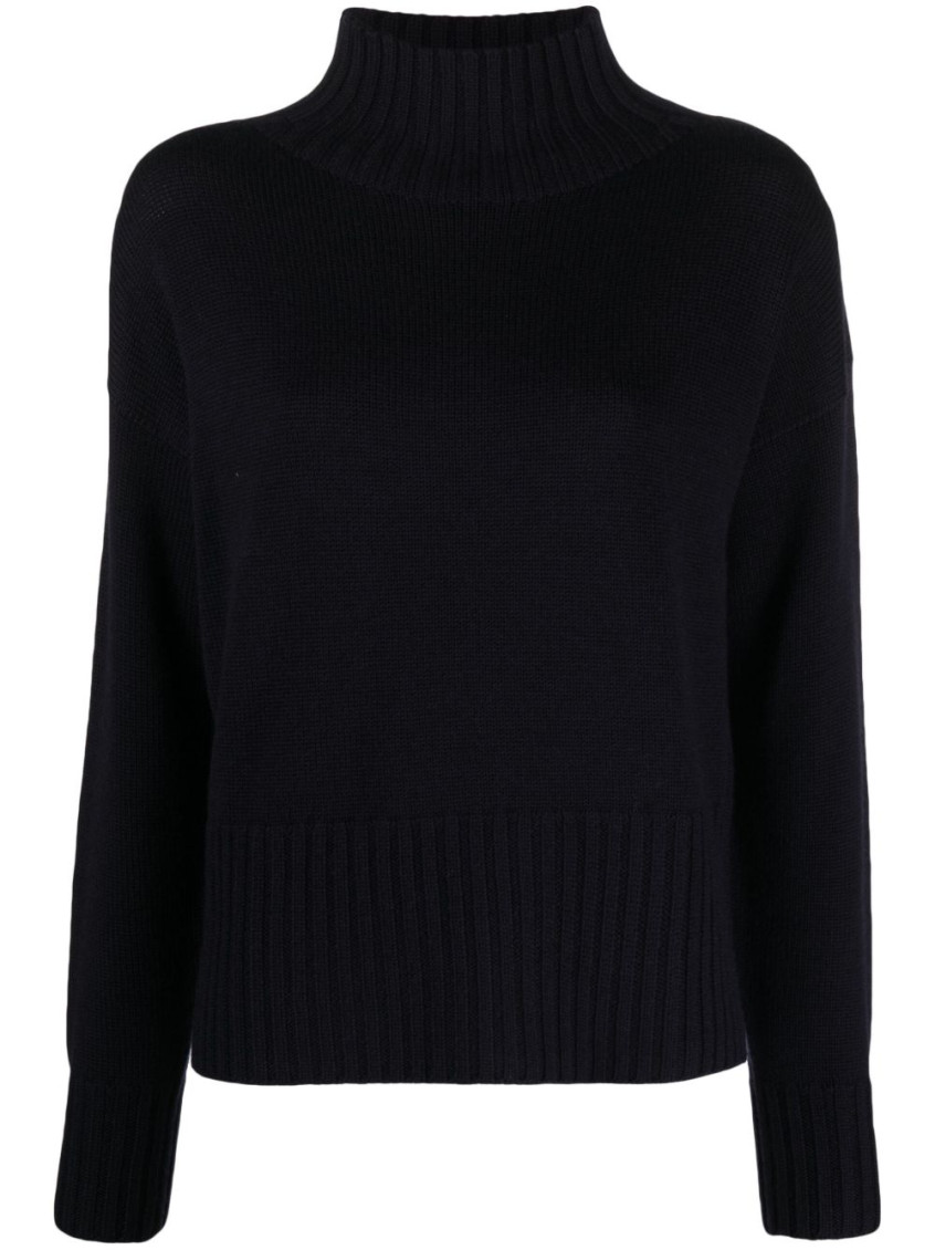 Drumohr Long Sleeve Turtle-neck Sweater In Black