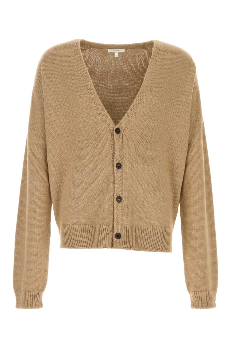 The Row Camel Alpaca Blend Sheldon Cardigan In Light Brown