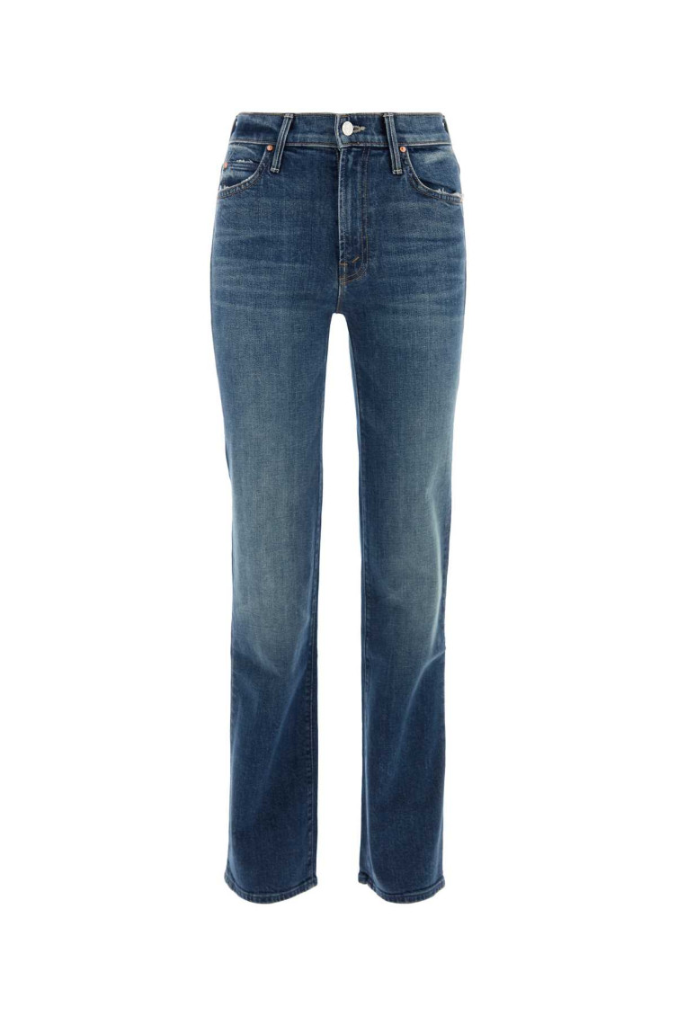 Mother Stretch Denim The Kick It Jeans In Blue