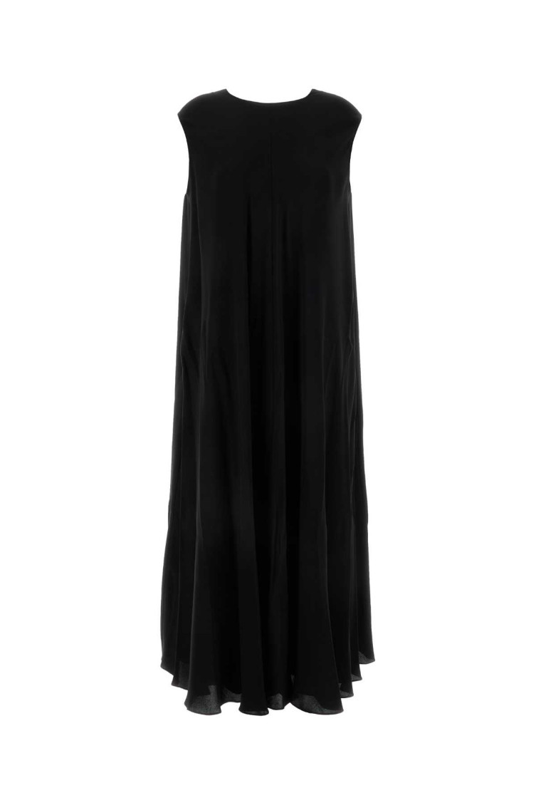 The Row Black Crepe Palau Dress In Black