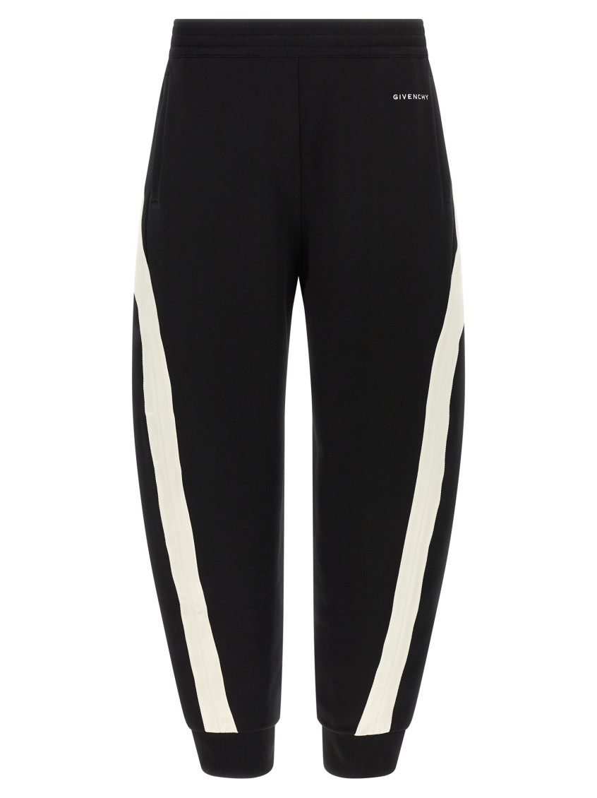 Givenchy Mens Black Open Seam Contrast Cotton-jersey Jogging Bottoms Xl In Black