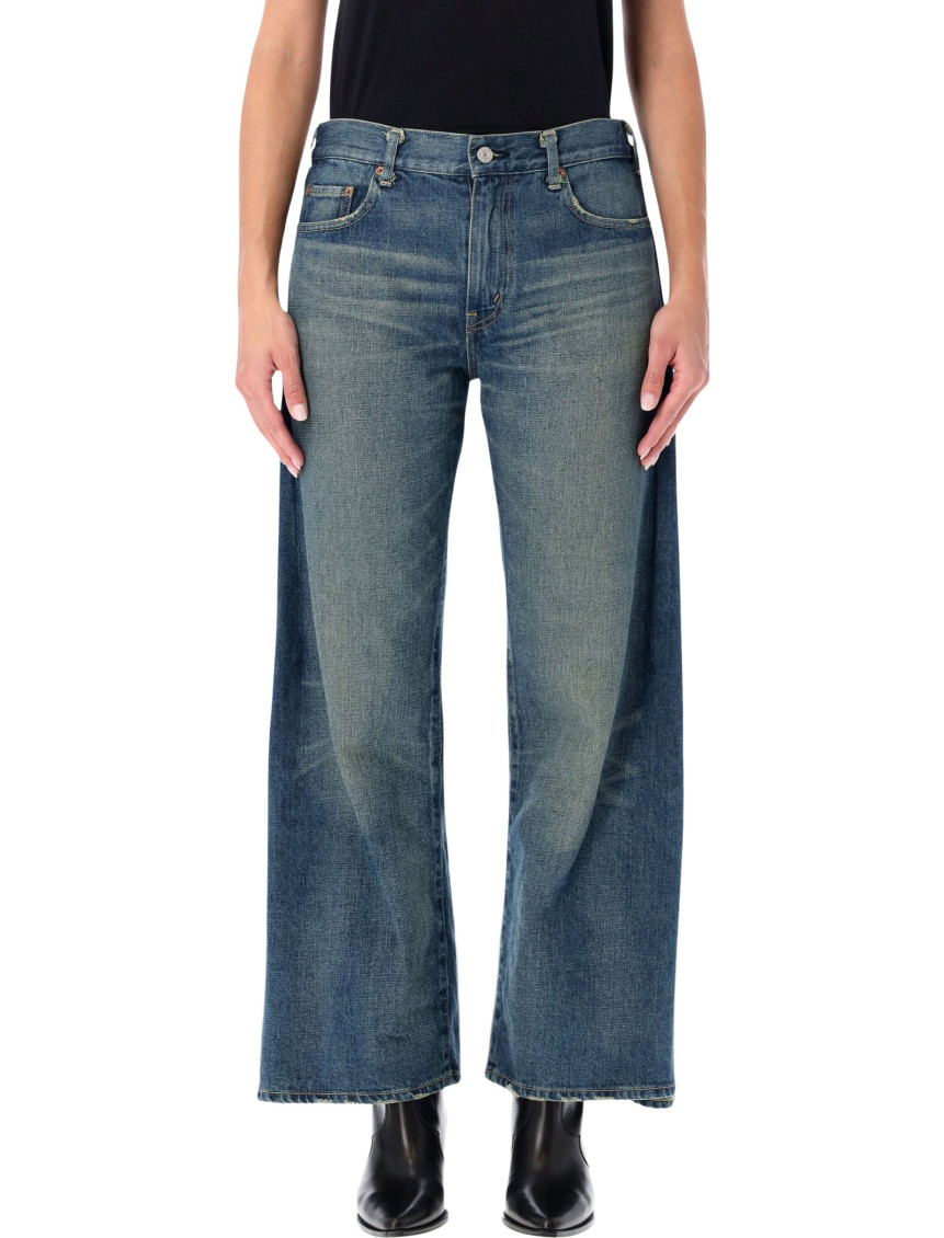 Junya Watanabe Deconstructed Wide-leg Denim Trousers In Blue
