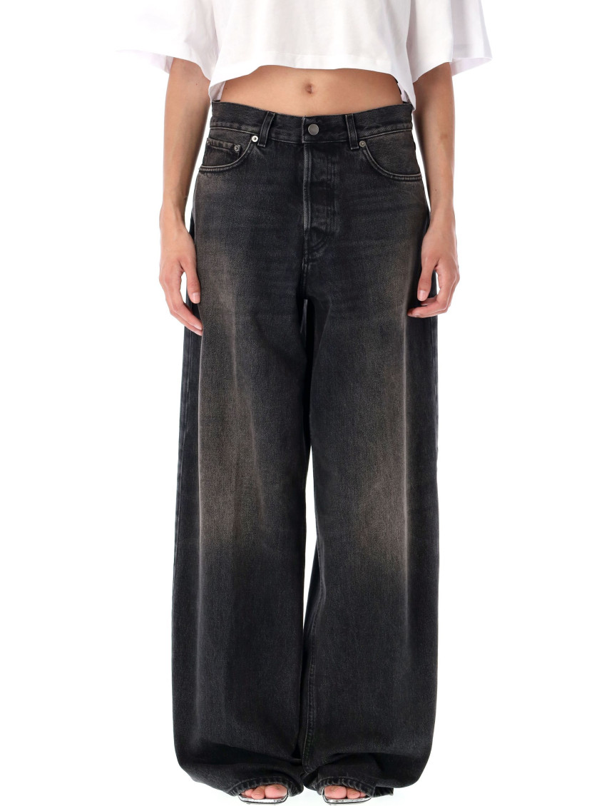 Haikure Black Loose-fit Jeans In Black
