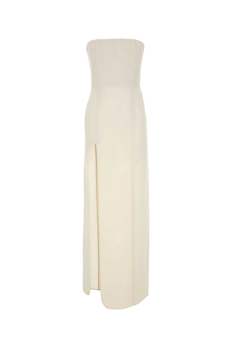 Stella Mccartney Stella Mc Cartney White Wool Long Dress In White