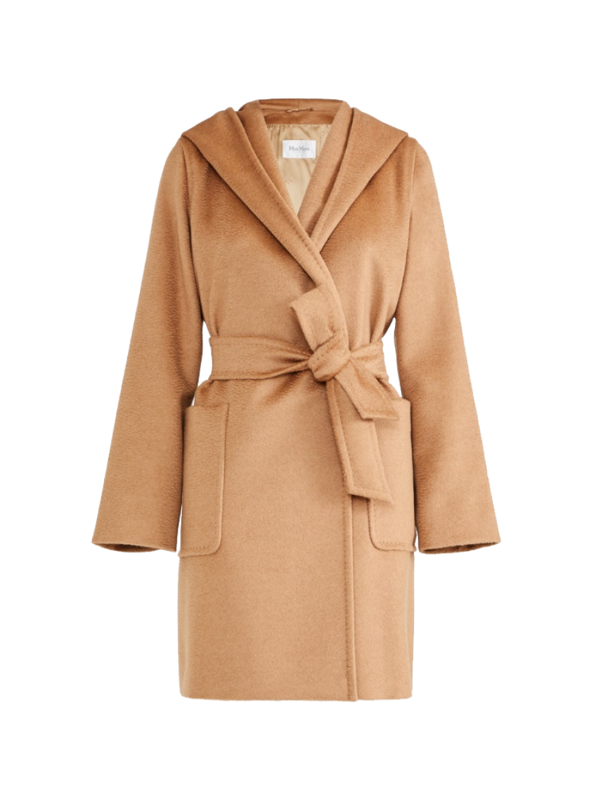 Max Mara Camel Rialto Camel Wool Robe Coat In Light Brown