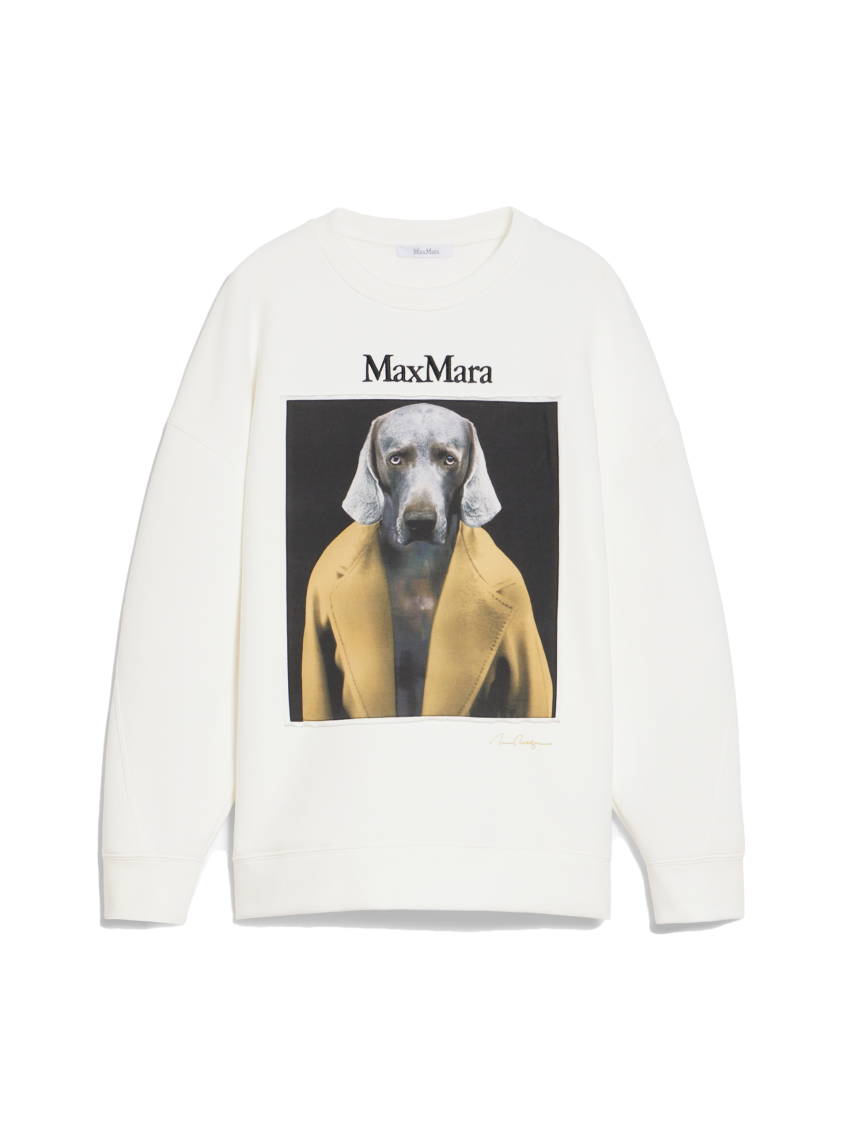Shop Max Mara White Bacco Graphic Print Sweatshirt