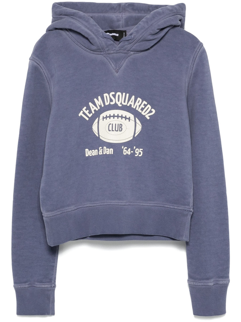 Dsquared2 Logo-print Hoodie In Blue