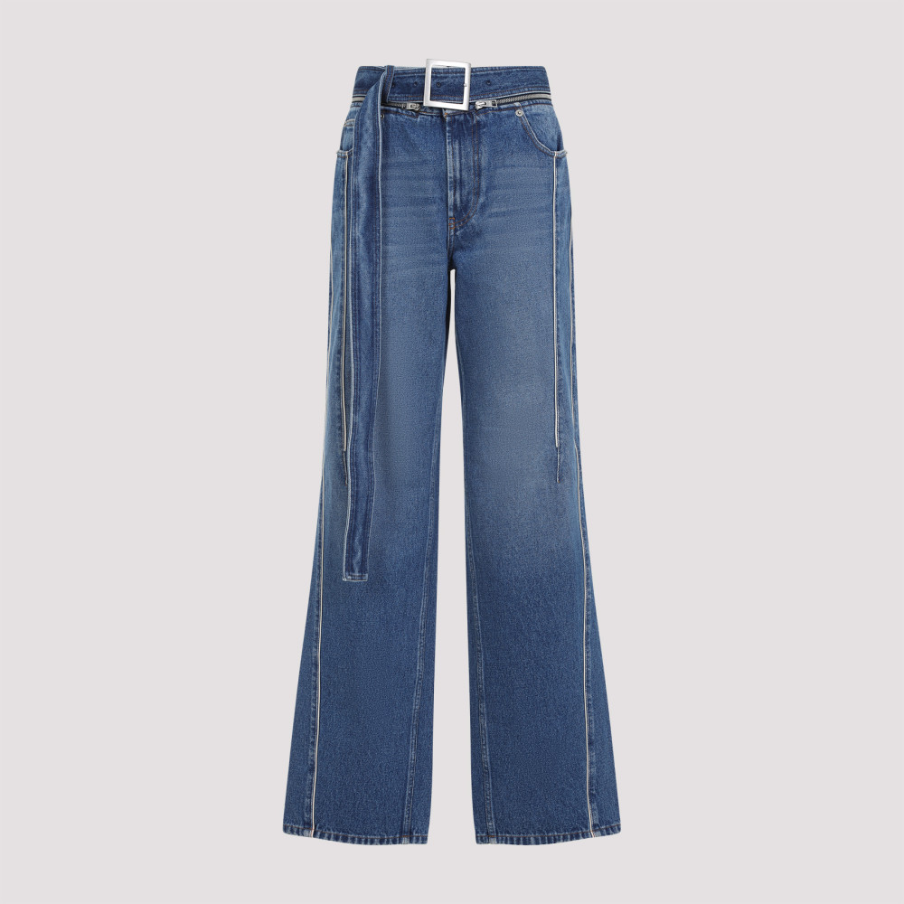 Shop Jean Paul Gaultier Blue Denim Jeans