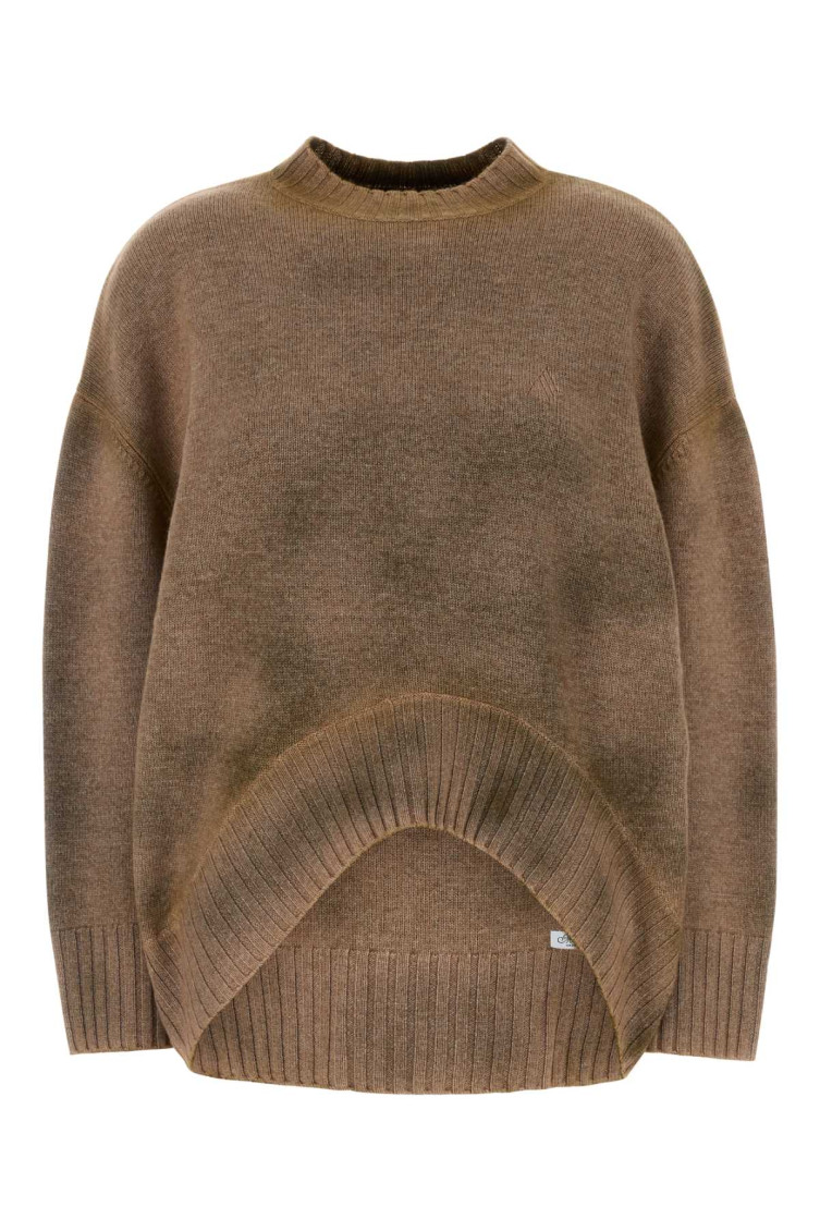 Attico Pullover Mit Logo-stickerei In Brown