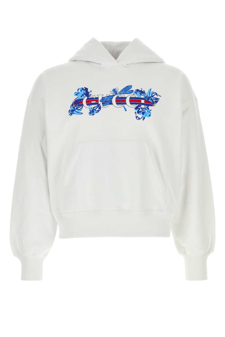 Gucci Felpa In Cotone Bianco  Uomo In White