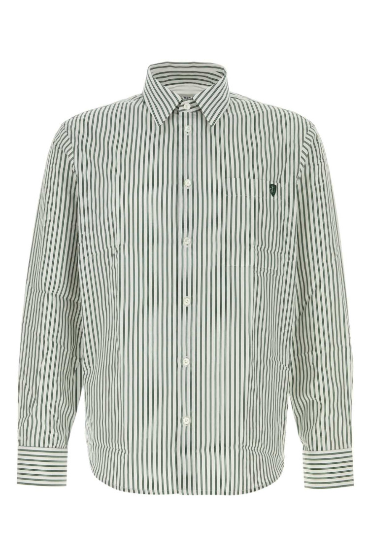 Burberry Shirt Striped Pattern Collar Button-down In White