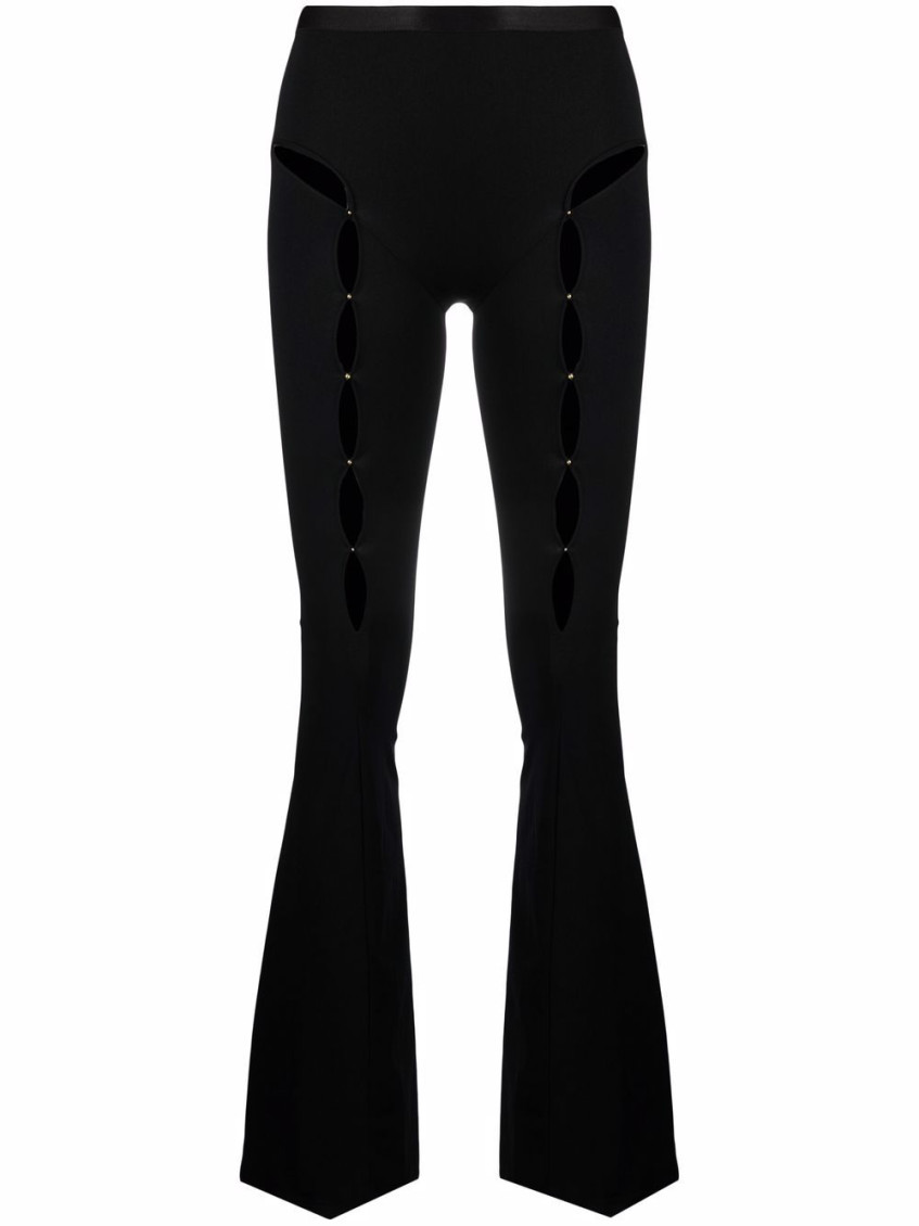 Rui Cut-out Detail Flared Trousers In Black