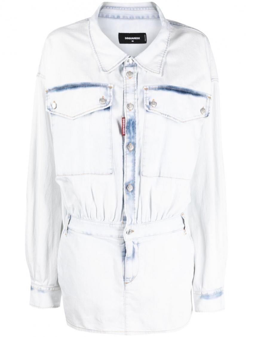Dsquared2 Denim Dress Dsquared Clothing Blue In Blue