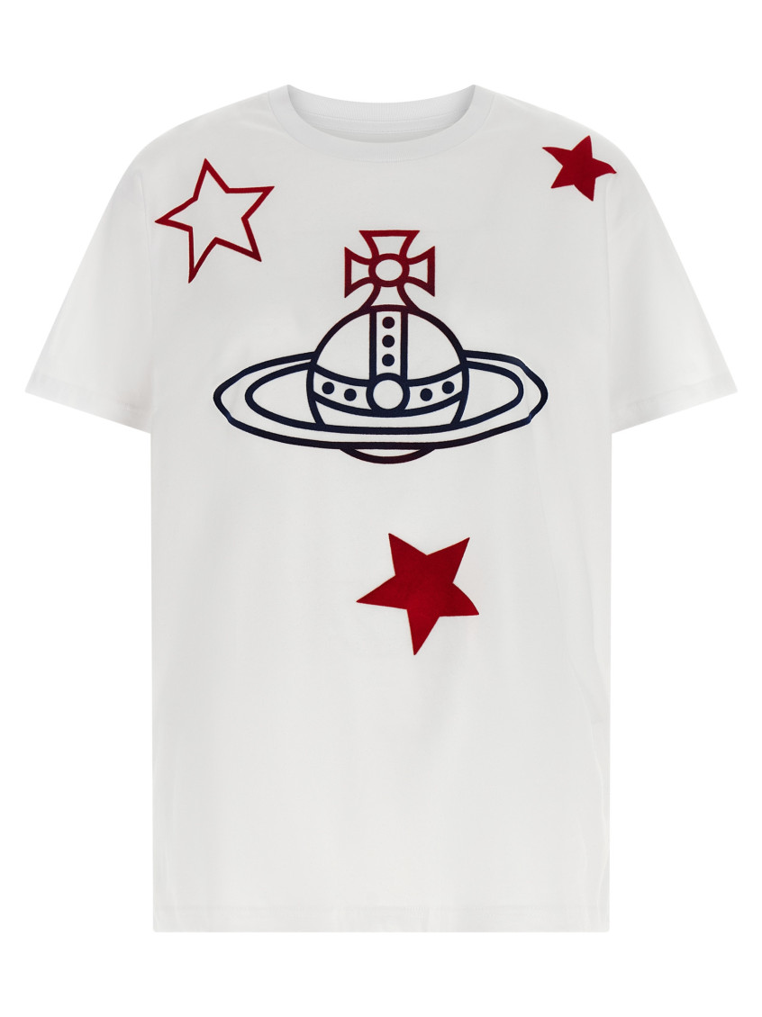 Juri Vivienne Westwood ホワイトTシャツ　オーブ Vivienne Westwood: White Oversized Orb Classic T-shirt | SSENSE