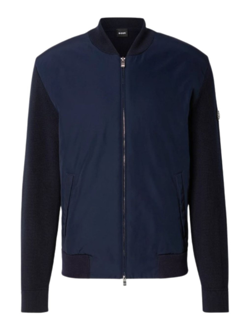 Hugo Boss Blue Full-zip Bomber Jacket for Men Online India at