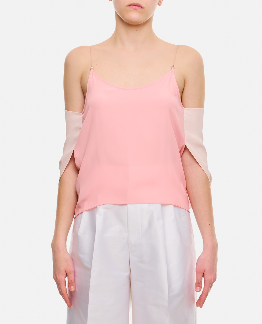 Kiko Kostadinov Pink Spaghetti Straps Top for Women Online India 