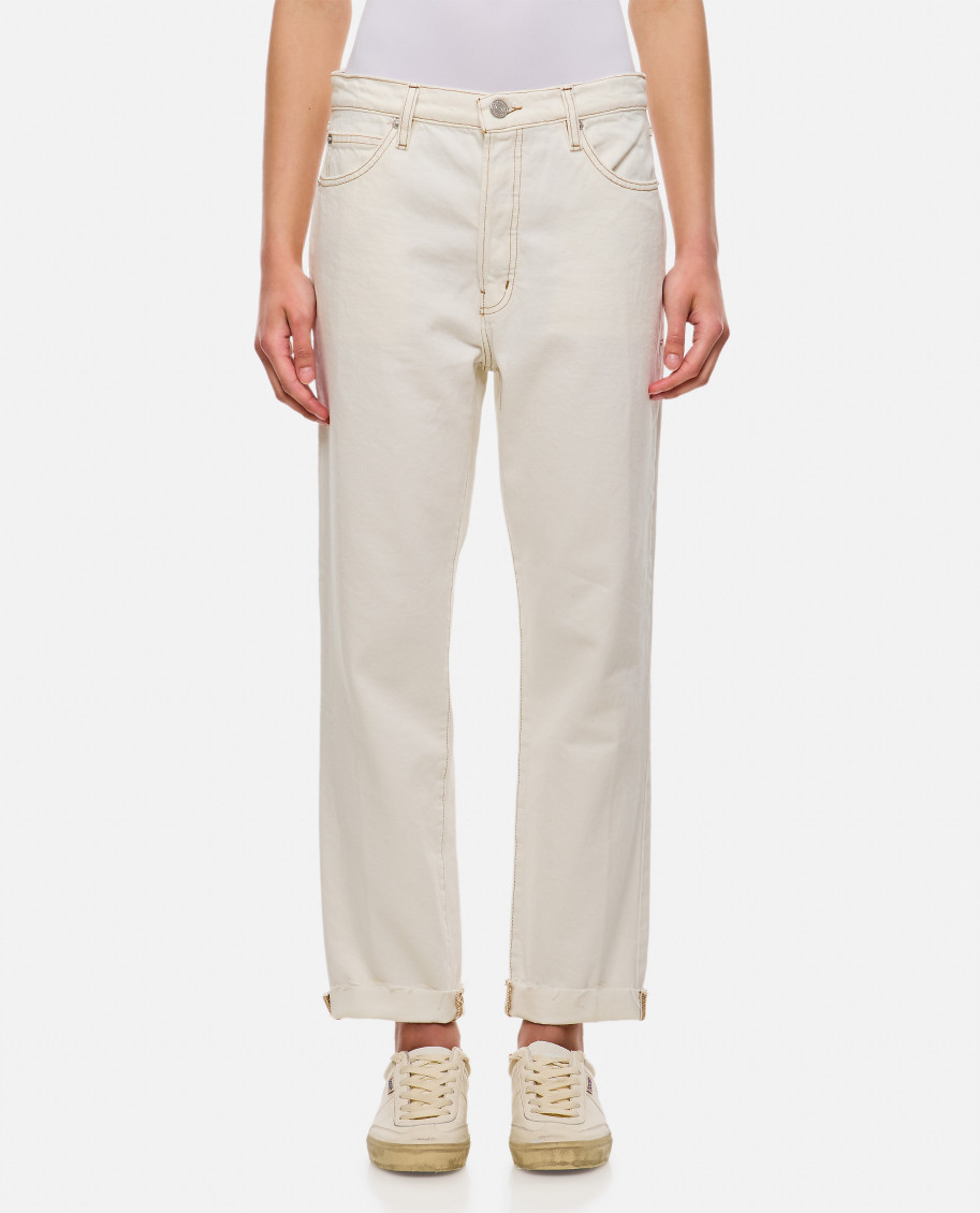 Frame Le Mec Raw After Denim Pants In White