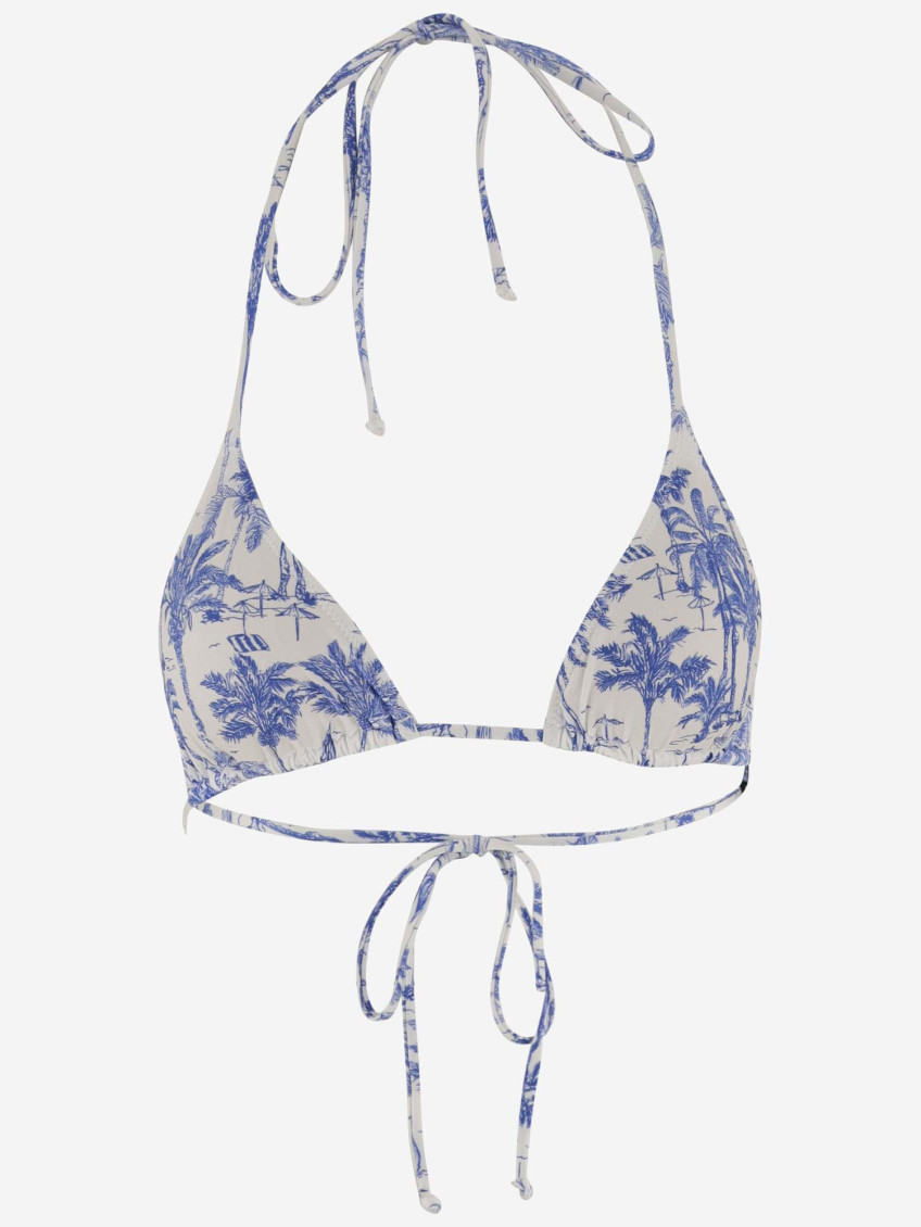 Mc2 Saint Barth Bikini Top With Graphic Print Pattern