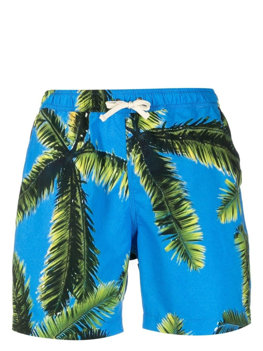 Blue Sky Inn Multicolor Printed Swimming Trunks In Multicolor