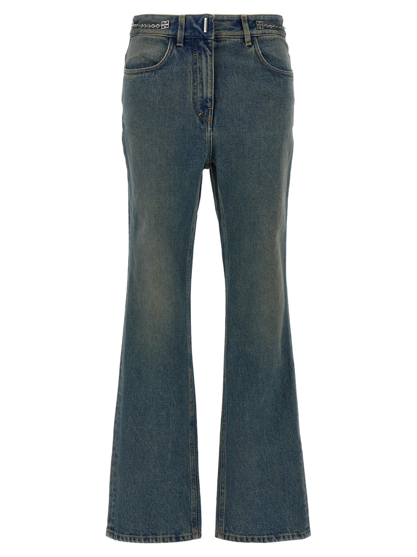 Givenchy Blue Chain Bootcut Leg Jeans for Women Online India