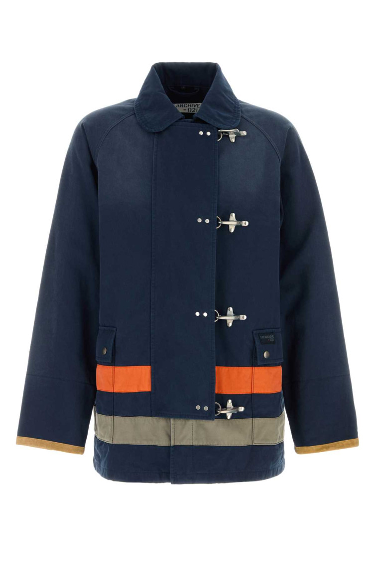 Fay Block Design Twill Jacket With Front Pockets