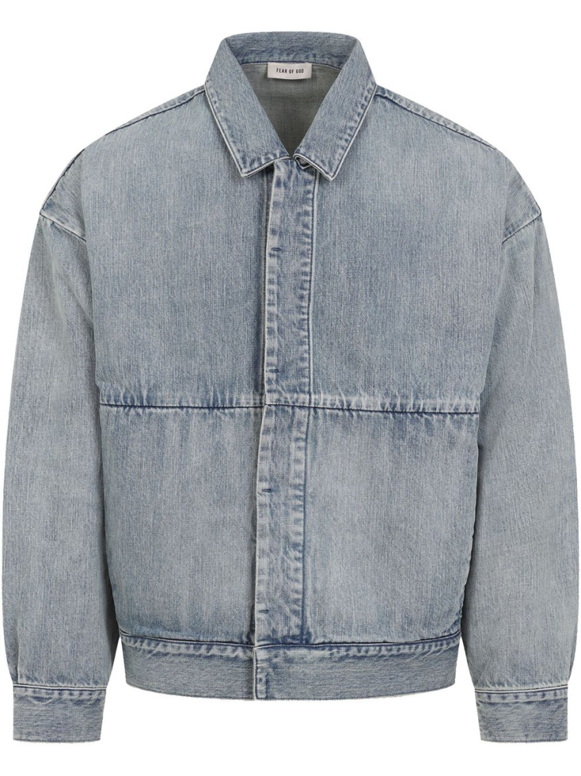 Fear Of God Denim Trucker Casual Jackets And Parka Blue