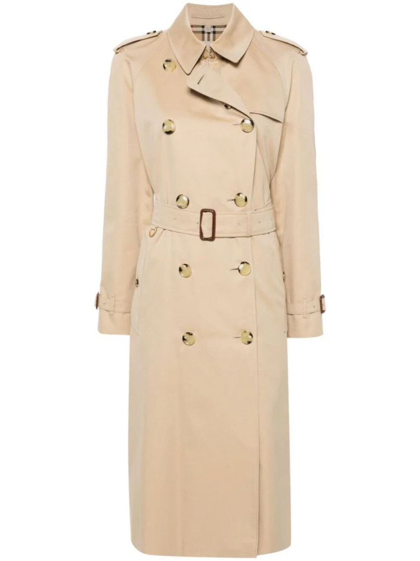 Shop Burberry Beige Trench Coat