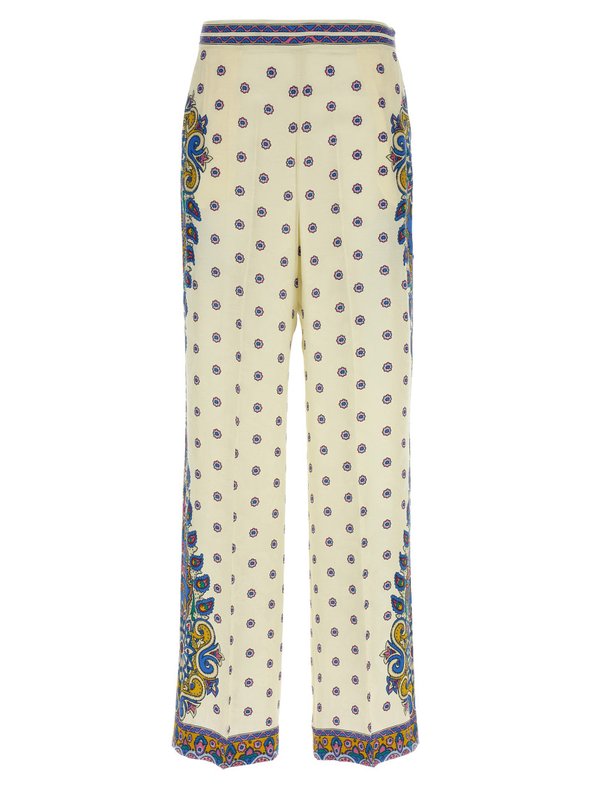 Etro Amebas Print Natural Pants For Women