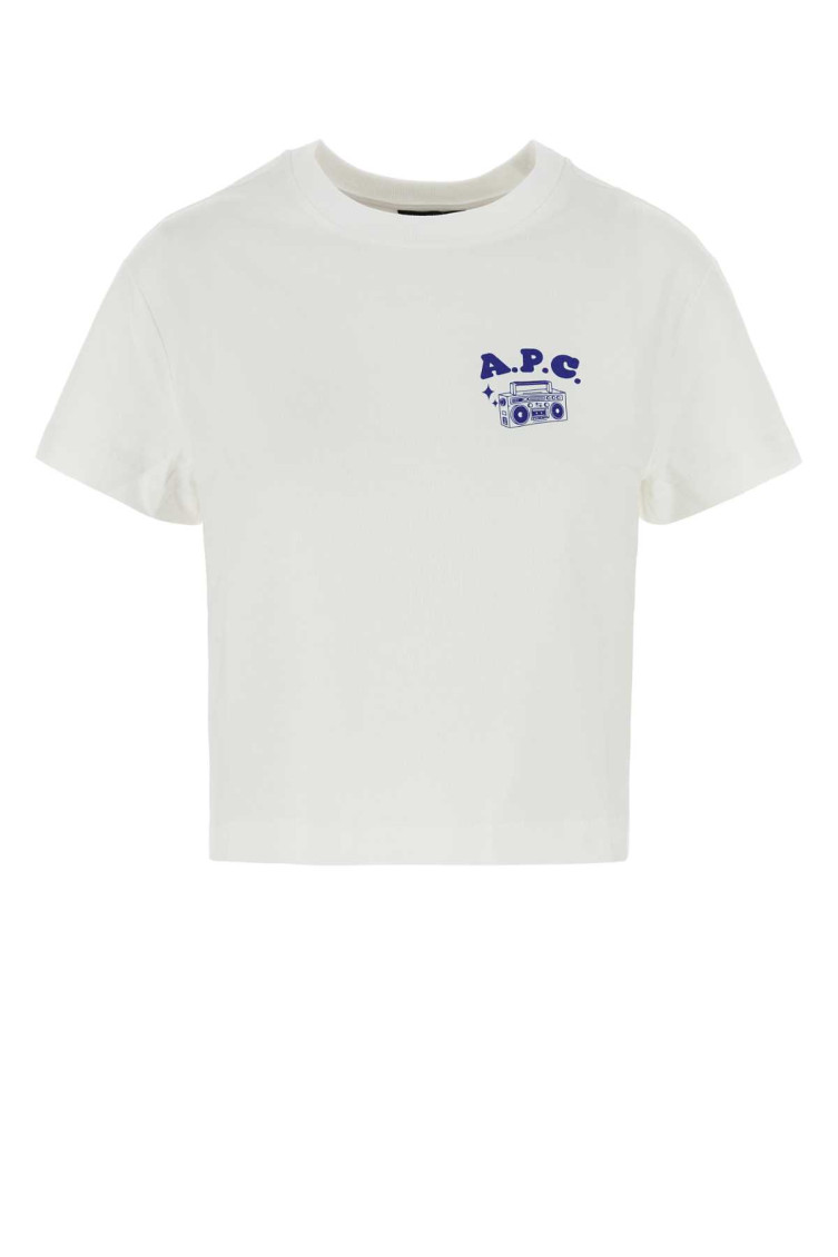 Apc White Crewneck Logo T-shirt