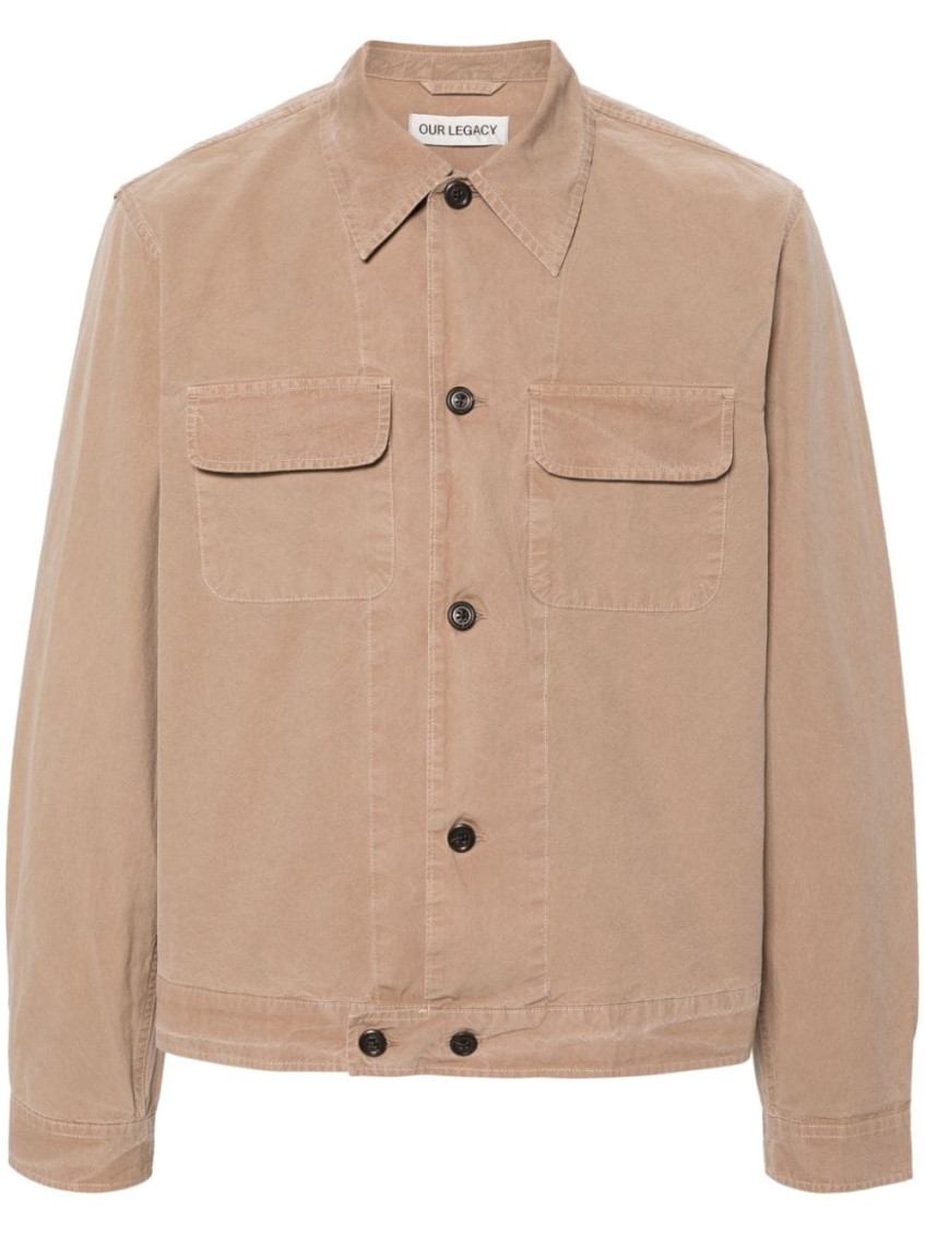 Our Legacy Coach Cotton Poplin Jacket In Beige